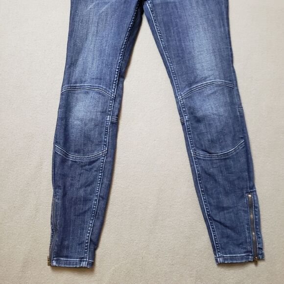 Pilcro and the Letterpress High-Rise Denim Moto Legging zip ankle size 28 - Picture 4 of 16